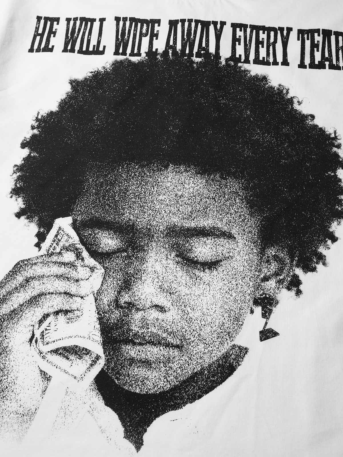 "Wiping Tears with Money" Boy Print T-shirt