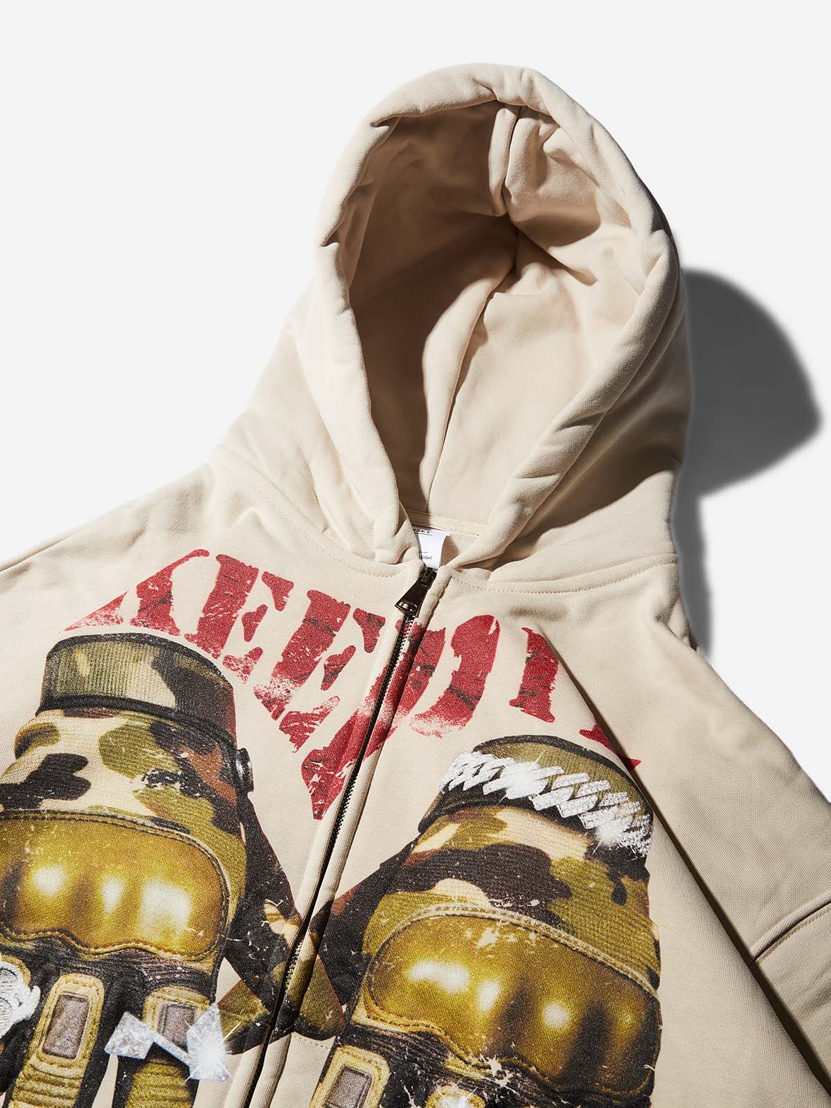 Keep it Real Military Camouflage Hand Gesture Hoodie