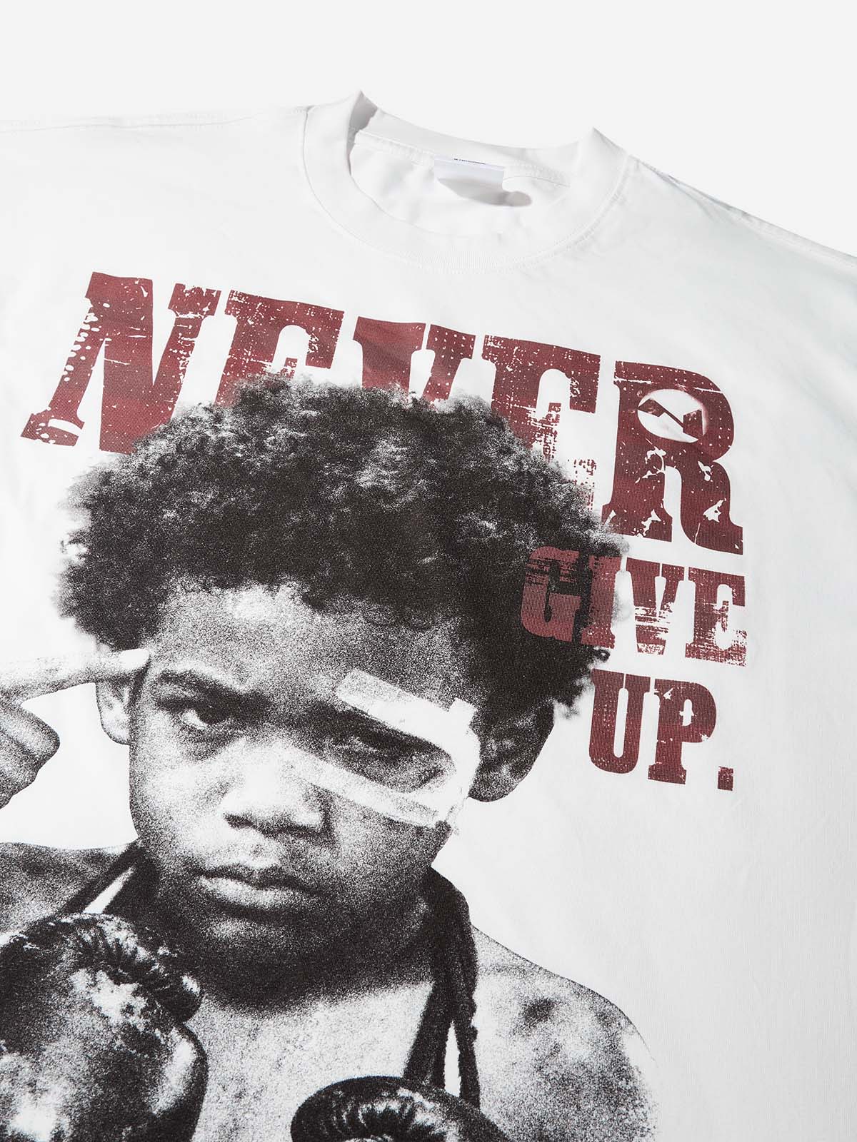 "Never give up" Boxy Oversized T- shirt