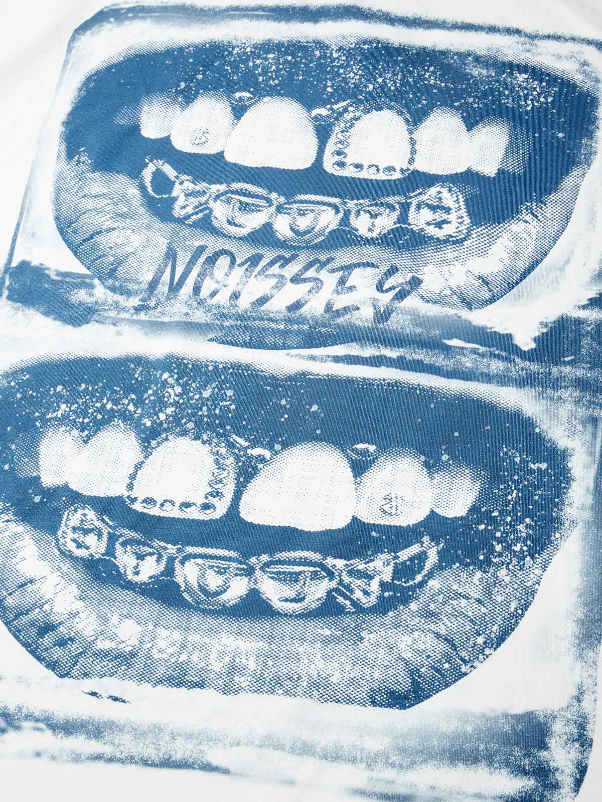 Blue Screen-Grills Print Boxy Oversized T-shirt