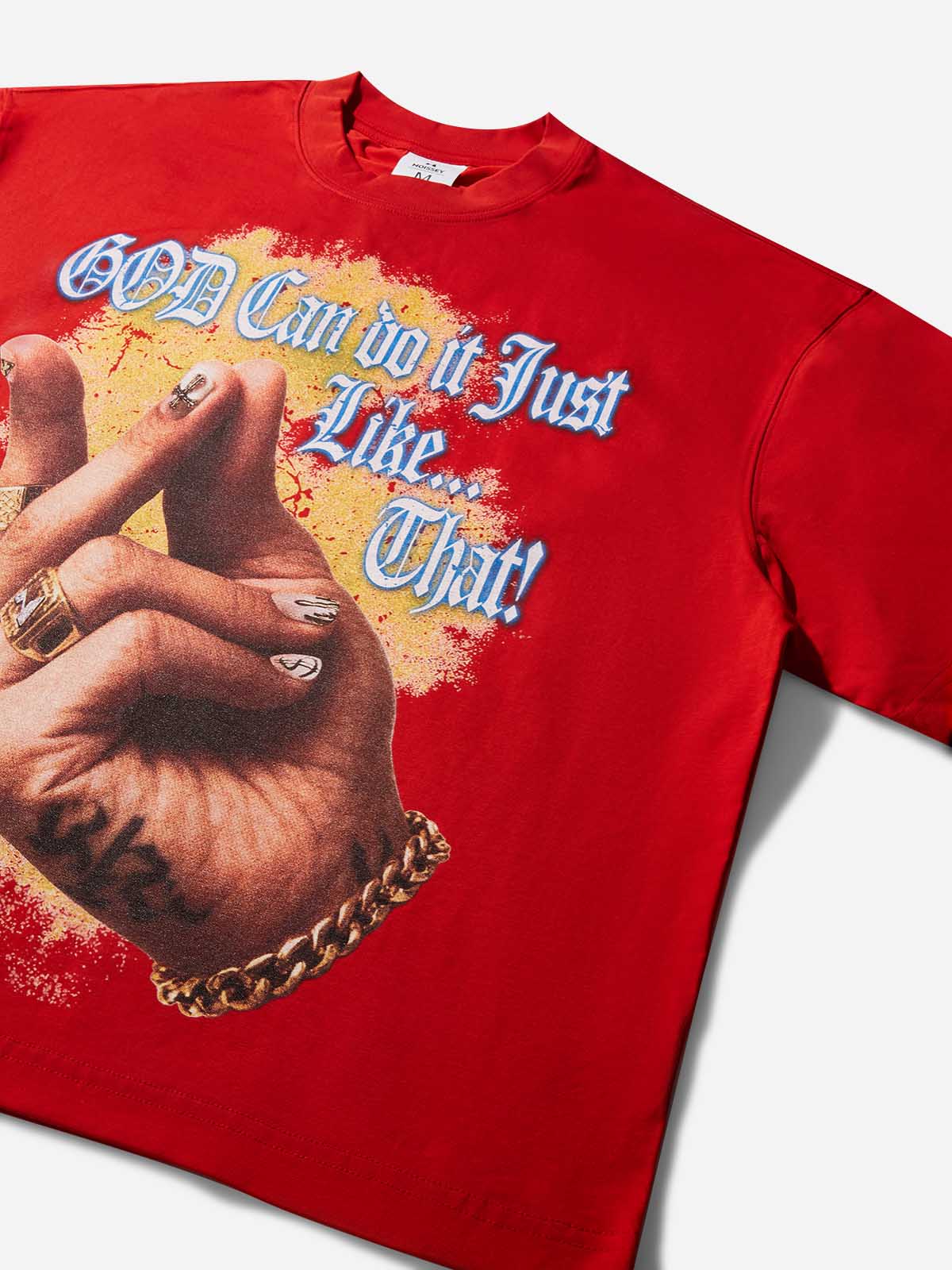 God can do it just like...THAT! Boxy Oversized T- shirt