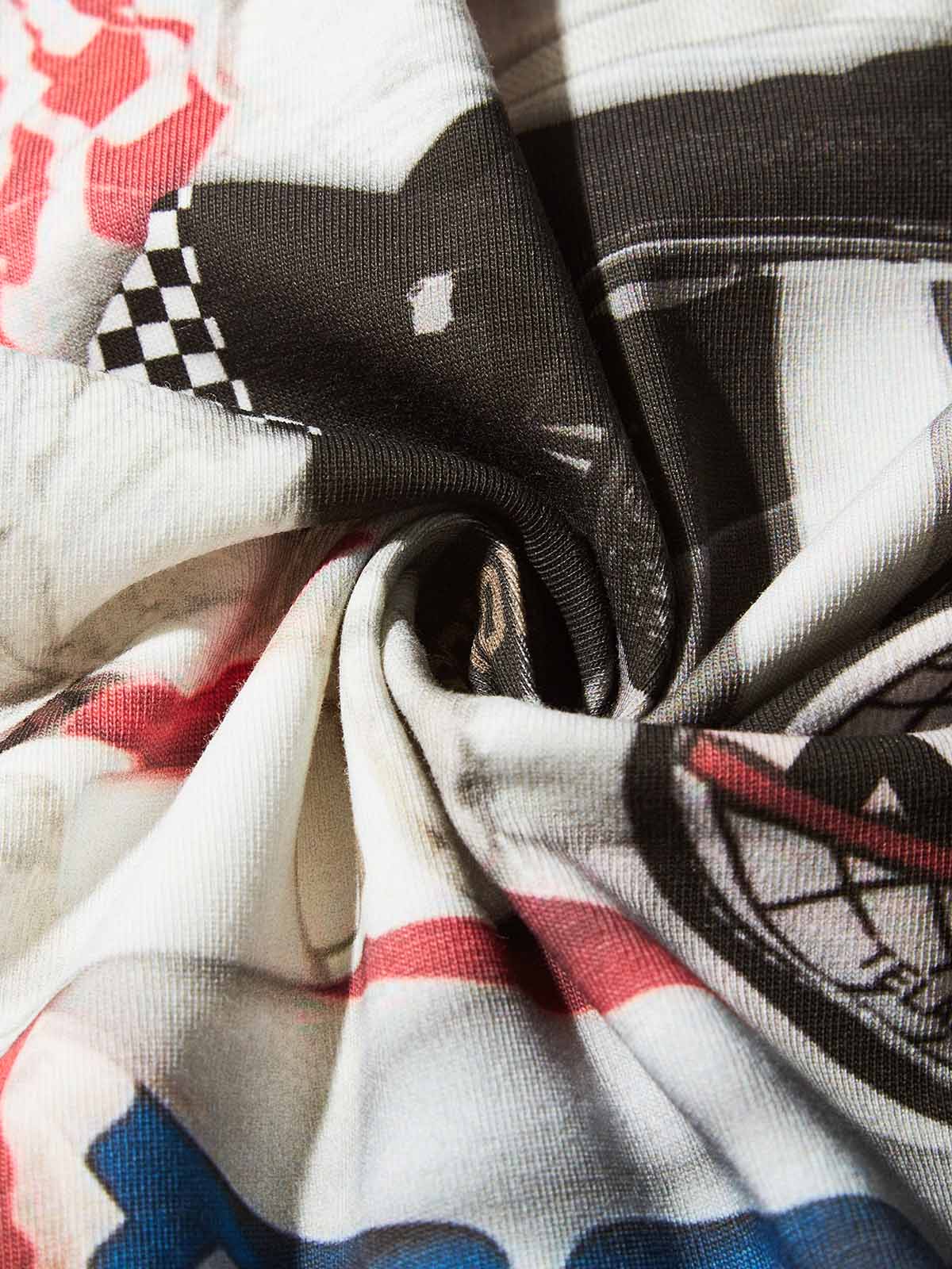 Racing-Inspired Tech Headgear Printed Boxy Oversized T-shirt