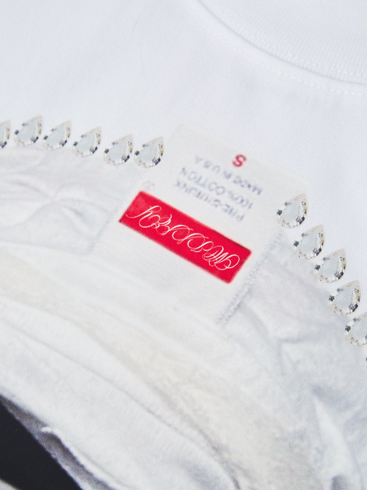 Boxy oversized T-shirt Bible Story Collage Face Mask T-shirt