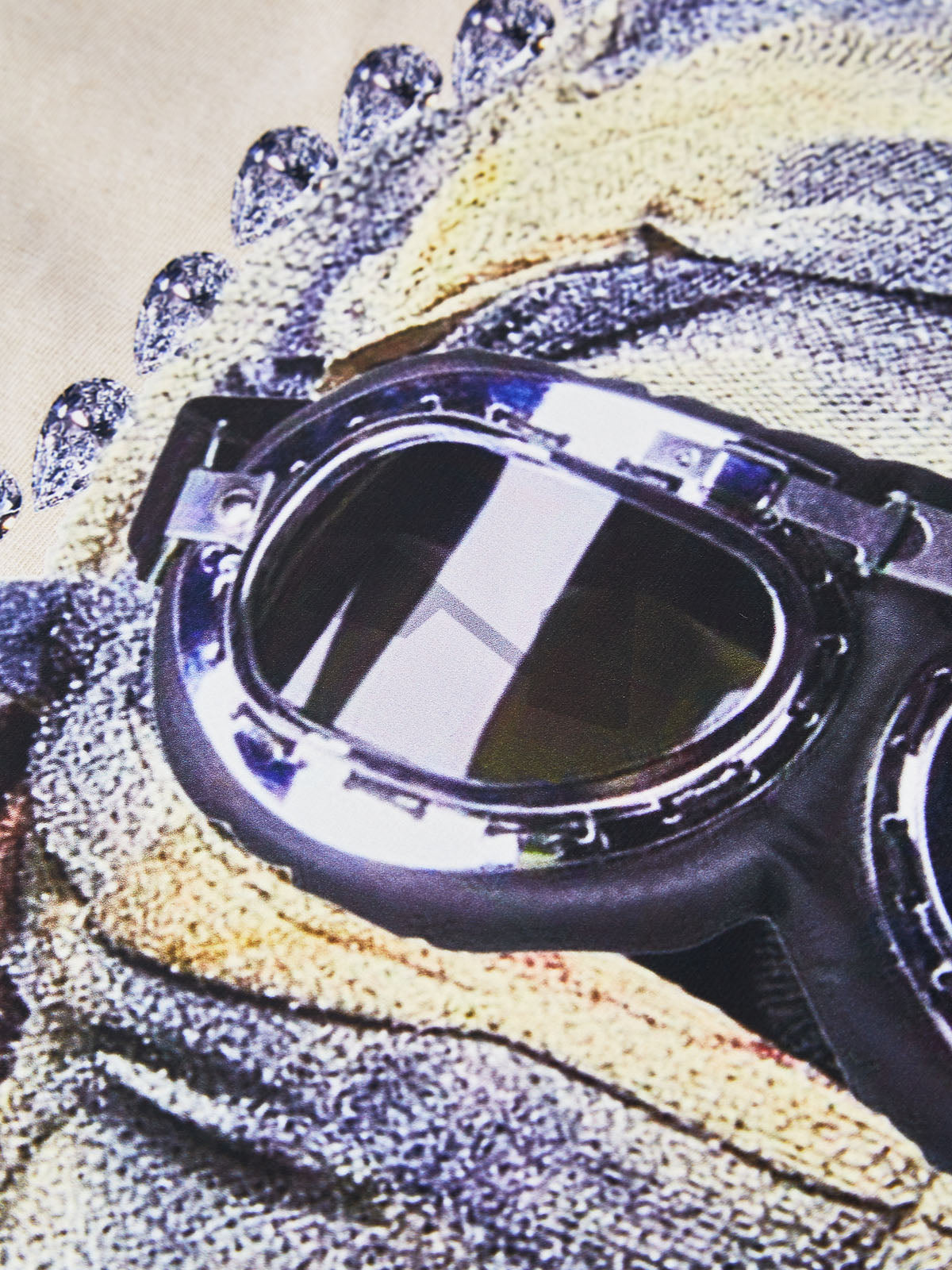 Desert Knight Vintage Collage Mask Printed T-shirt