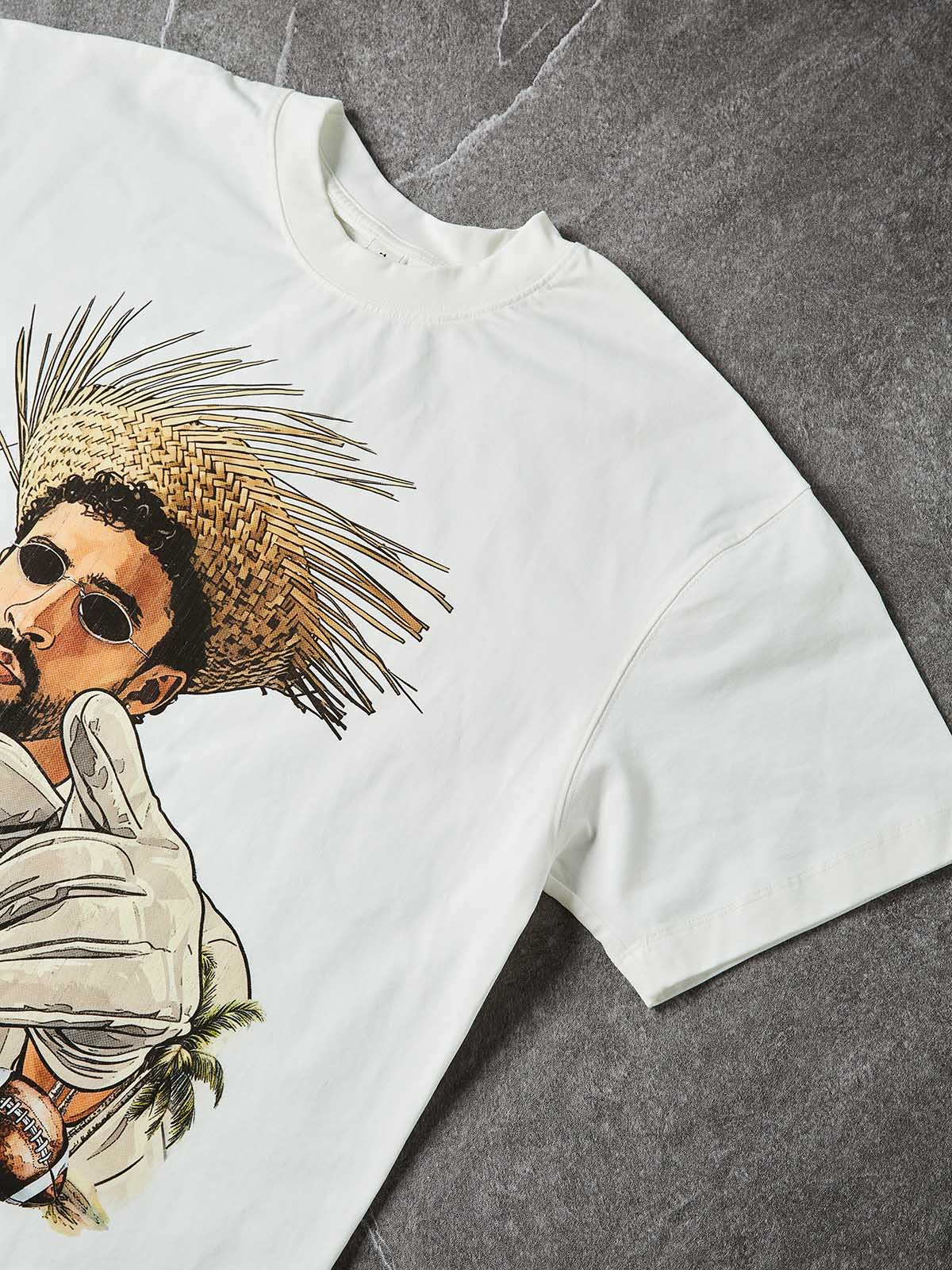 NOISSEY TROPICAL CHARACTER ART PRINT OVERSIZED T-SHIRT