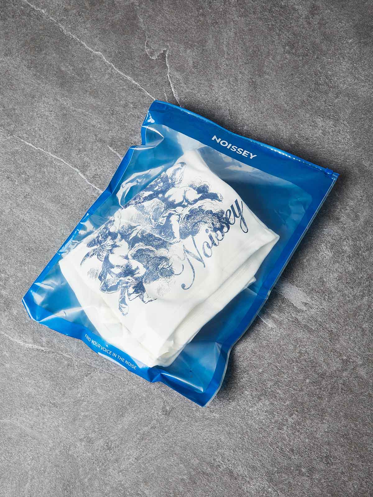 NOISSEY "Blue Angel" Cross & Cherub Graphic Heavyweight Slim-Fit Shorts - Pure White