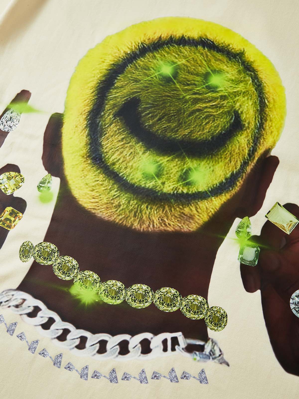 Lemon Yellow Hair and Diamond Ring Printed T-shirt