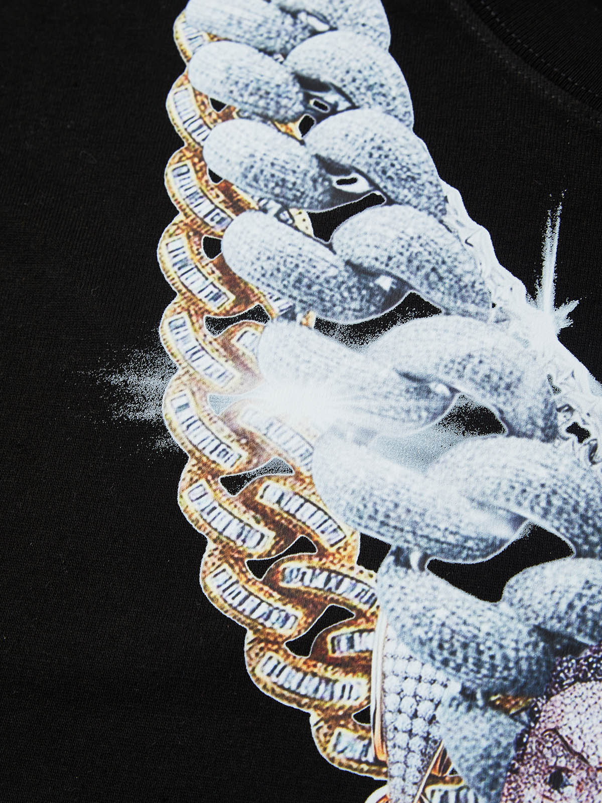 BOUNCE BACK© exclusive diamond necklace print T-shirt