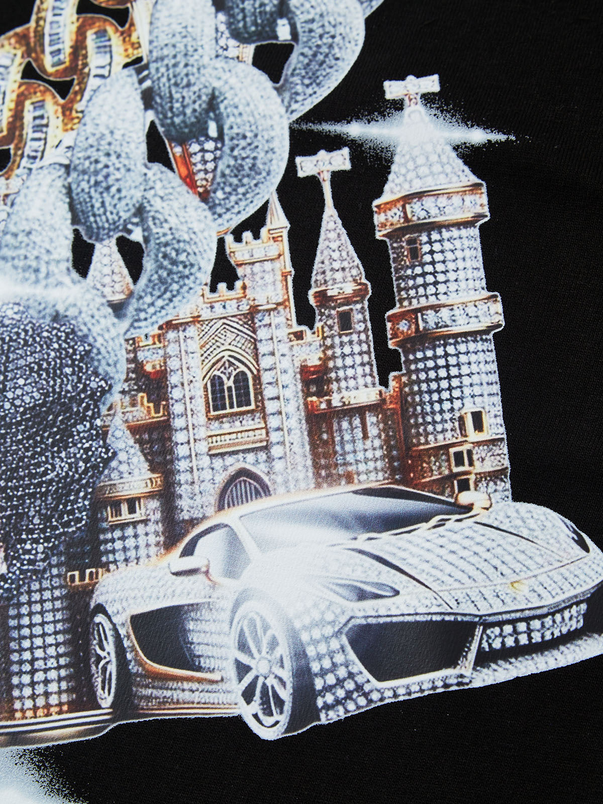 BOUNCE BACK© exclusive diamond necklace print T-shirt