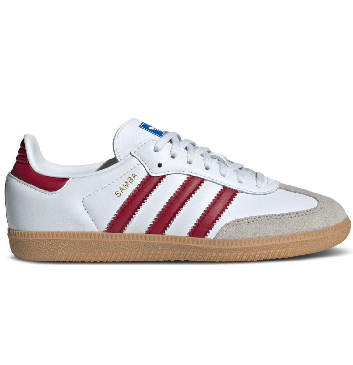 Adidas Samba OG Cloud White Collegiate Burgundy Gum GS