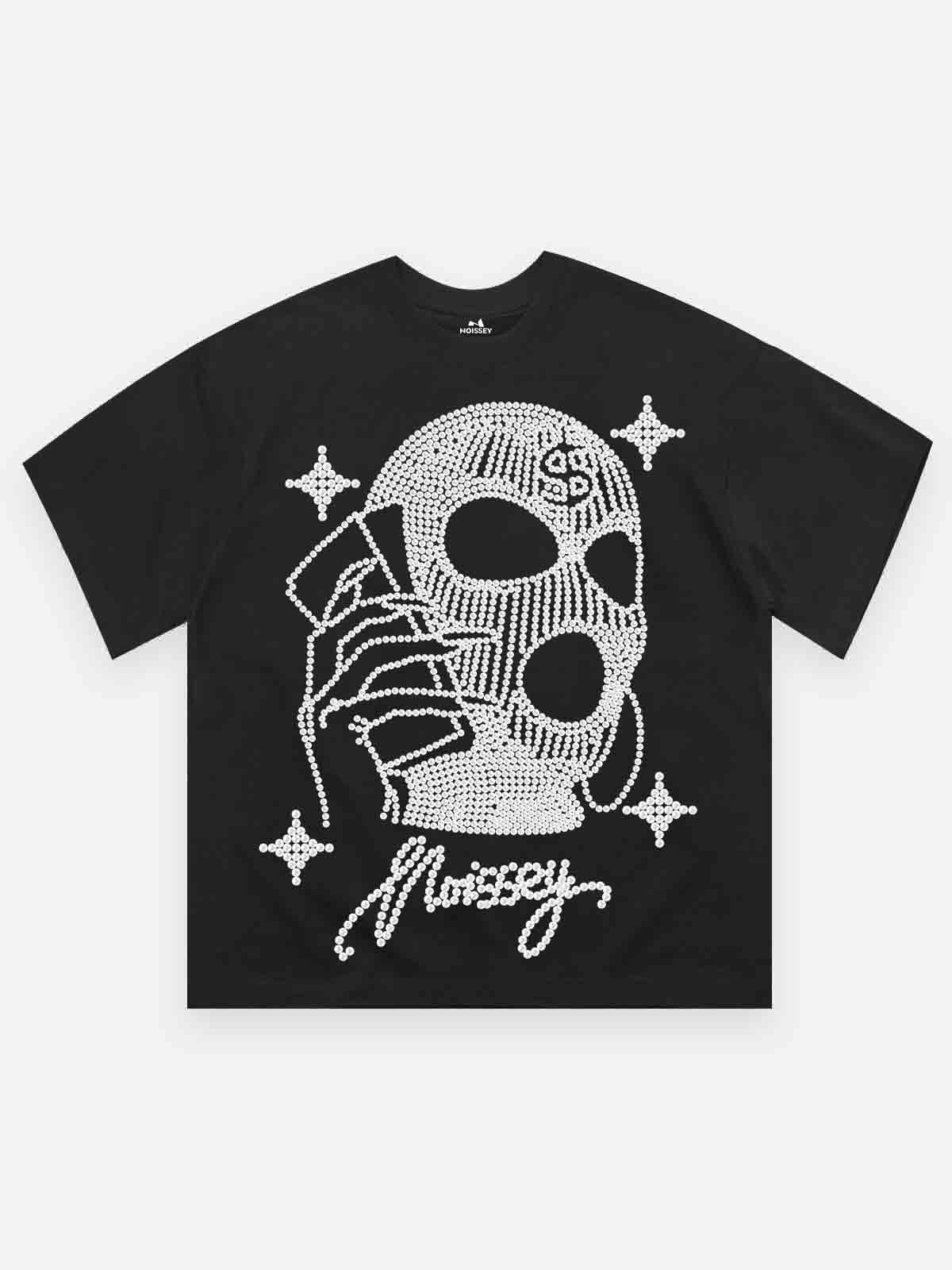 Noissey High Quality Pearl Balaclava Black & White Print 350g T-shirt