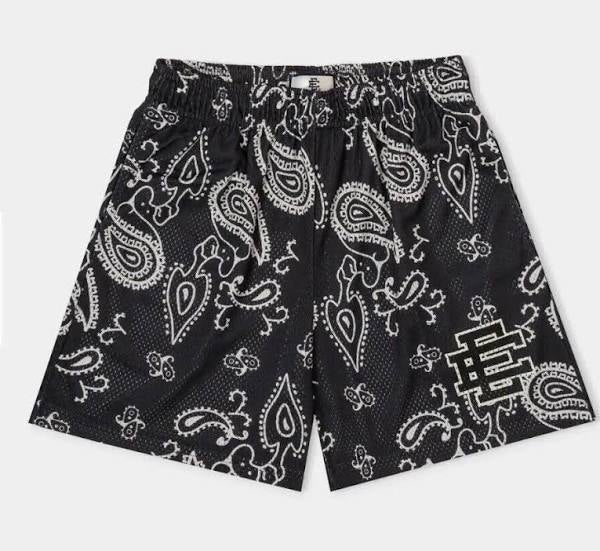 Eric Emanuel Men's Paisley Basic Shorts Black