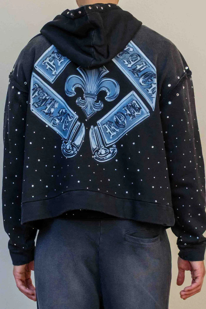First Row Hoodie " Faith Dealer Black "