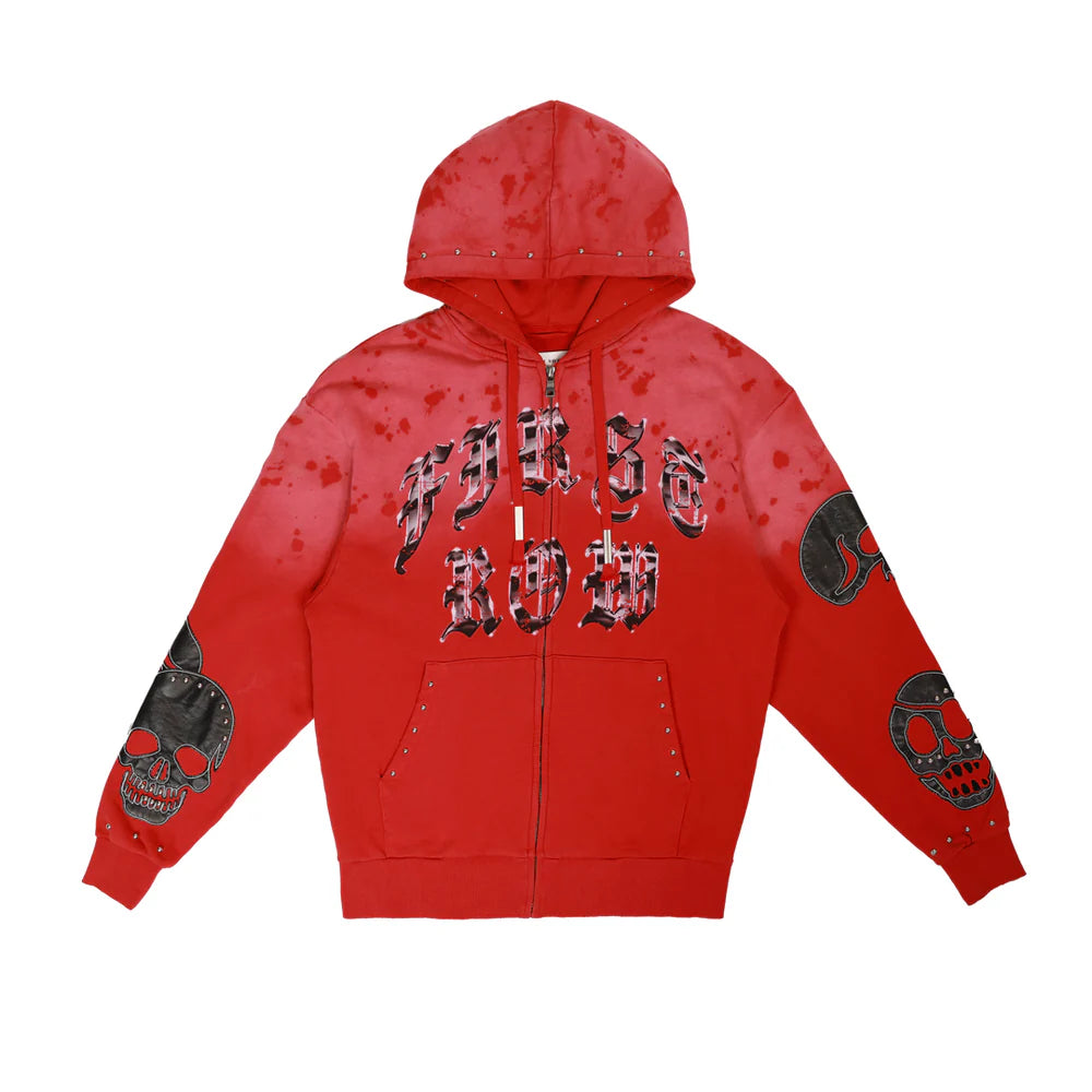 First Row Wake Up And Be Fierce Appliqué Full Zip Hoodie