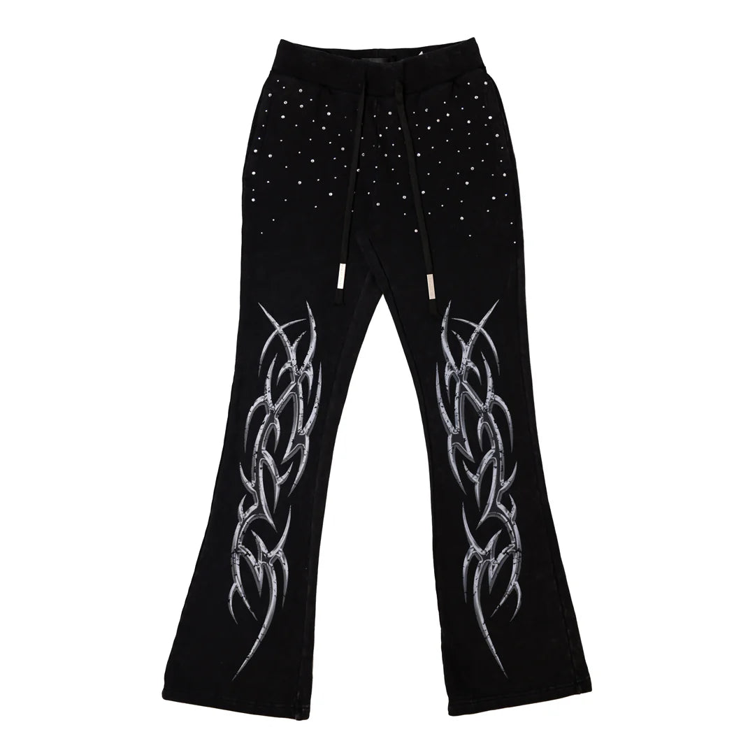 First Row "Y2K TRIBAL" Flare Pants