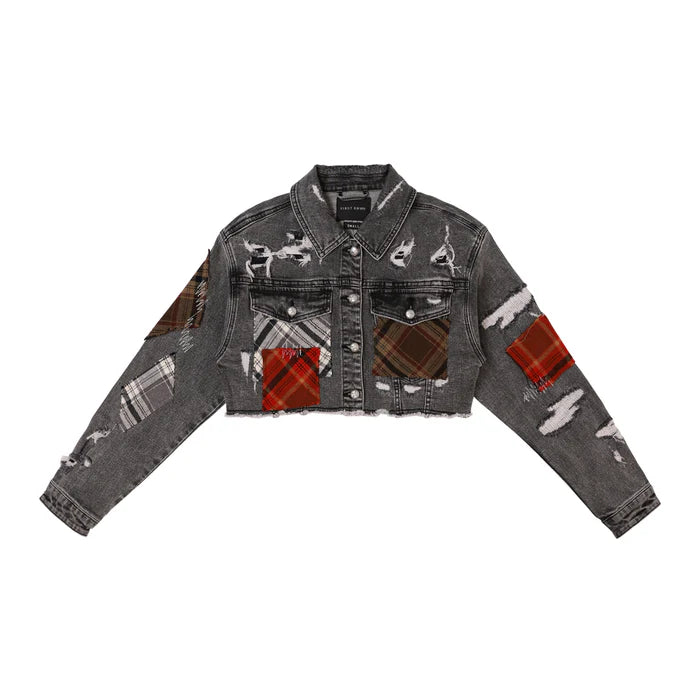 First Row Denim Jacket Woman Grey