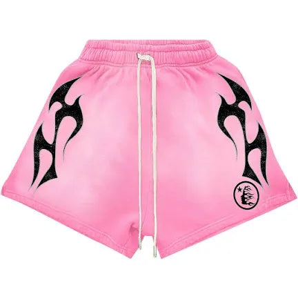 Hellstar Flame Shorts Pink