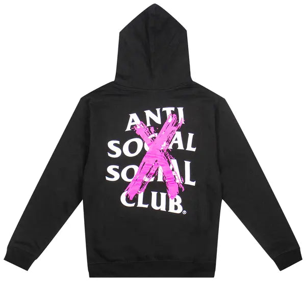 Anti Social Social Club Cancelled Hoodie Black (Pink X)