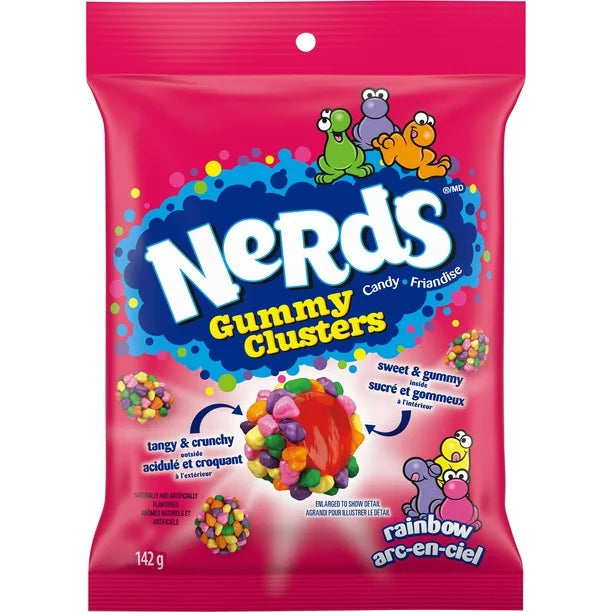 Sachet de pinces à linge en forme de grappes de bonbons gélifiés Nerds