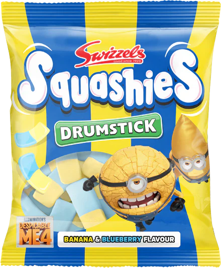 Swizzels squashies banana & blue raspberry flavour
