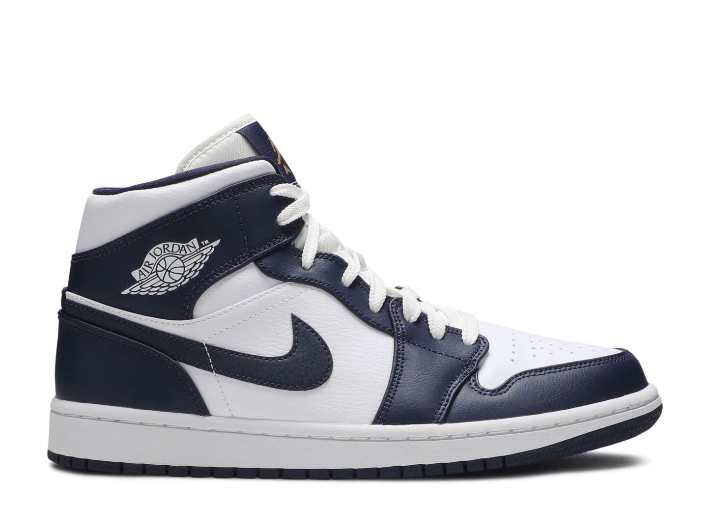 Jordan 1 Mid
White Metallic Gold Obsidian