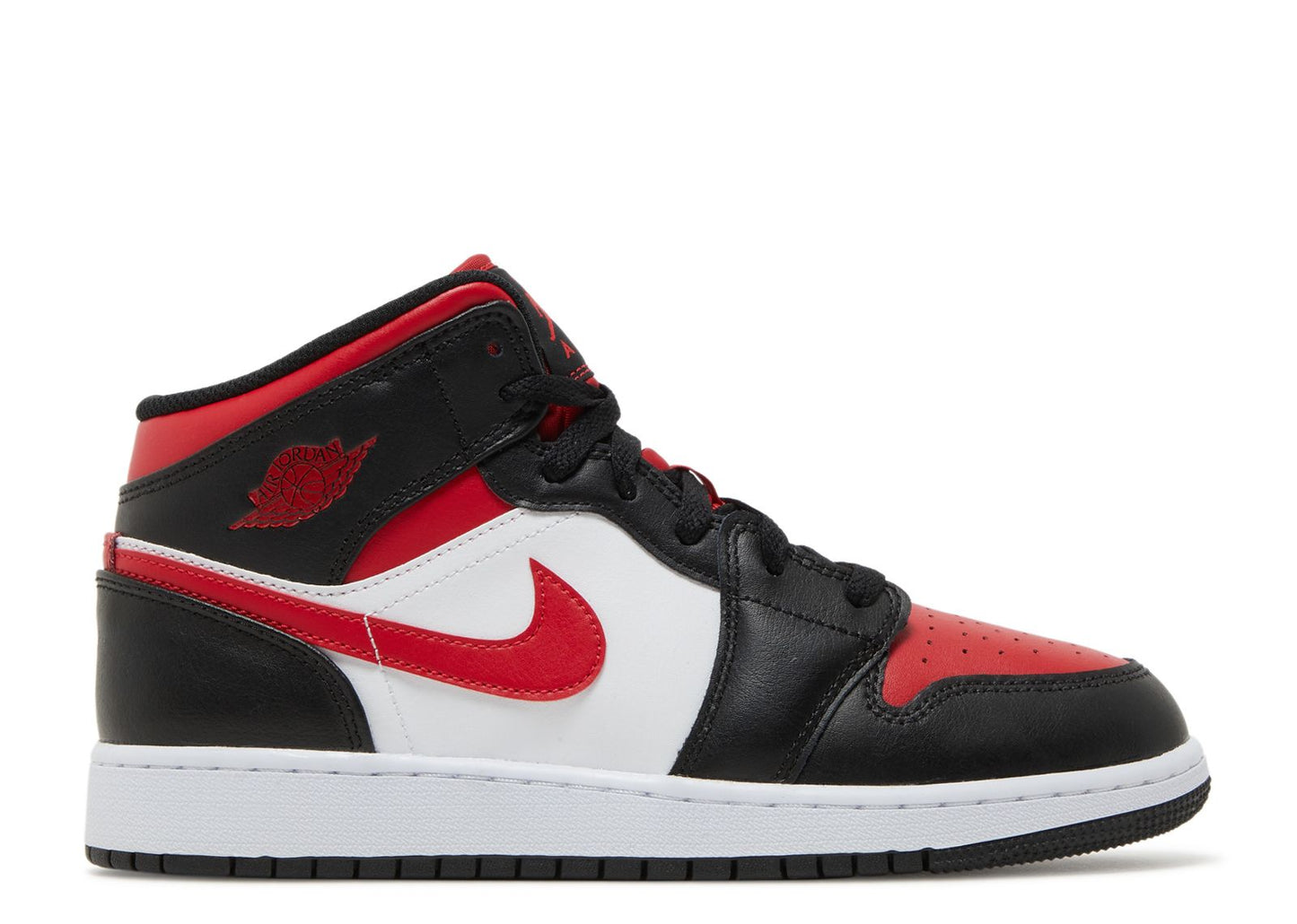Jordan 1 mid black fire red GS