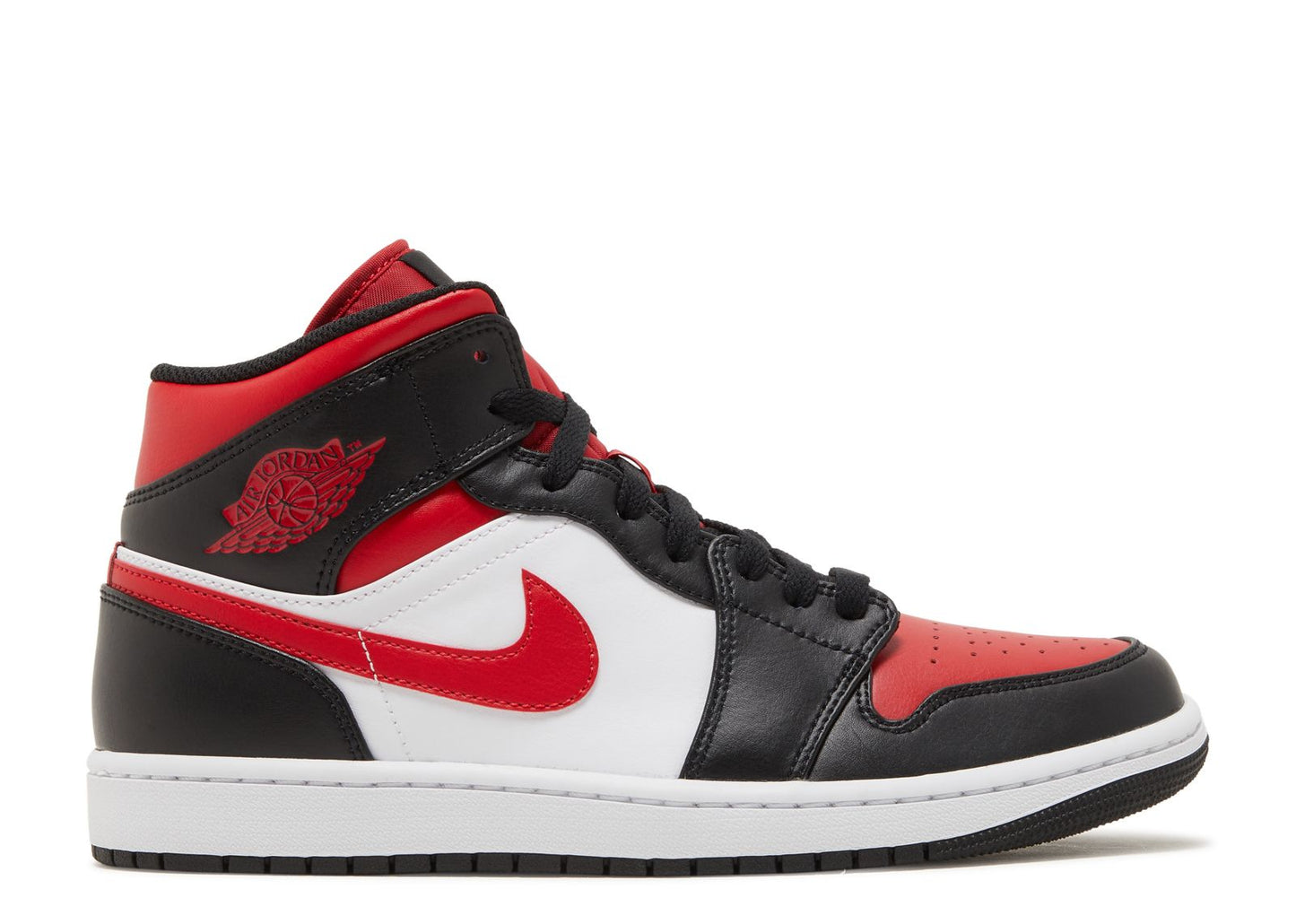 Jordan 1 mid black white red (2022)