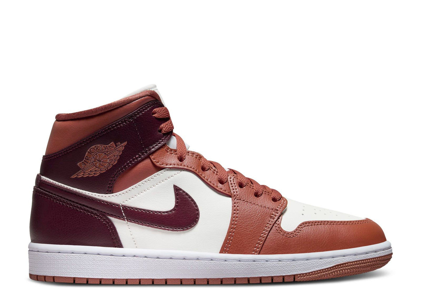 Jordan 1 Mid Dusty Peach Night Maroon (Women's)