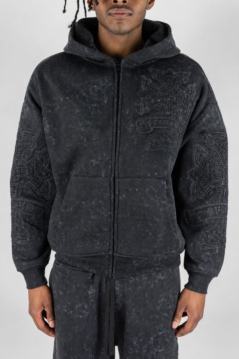 Rebel cross FZ hoodie - 1163-331 - black