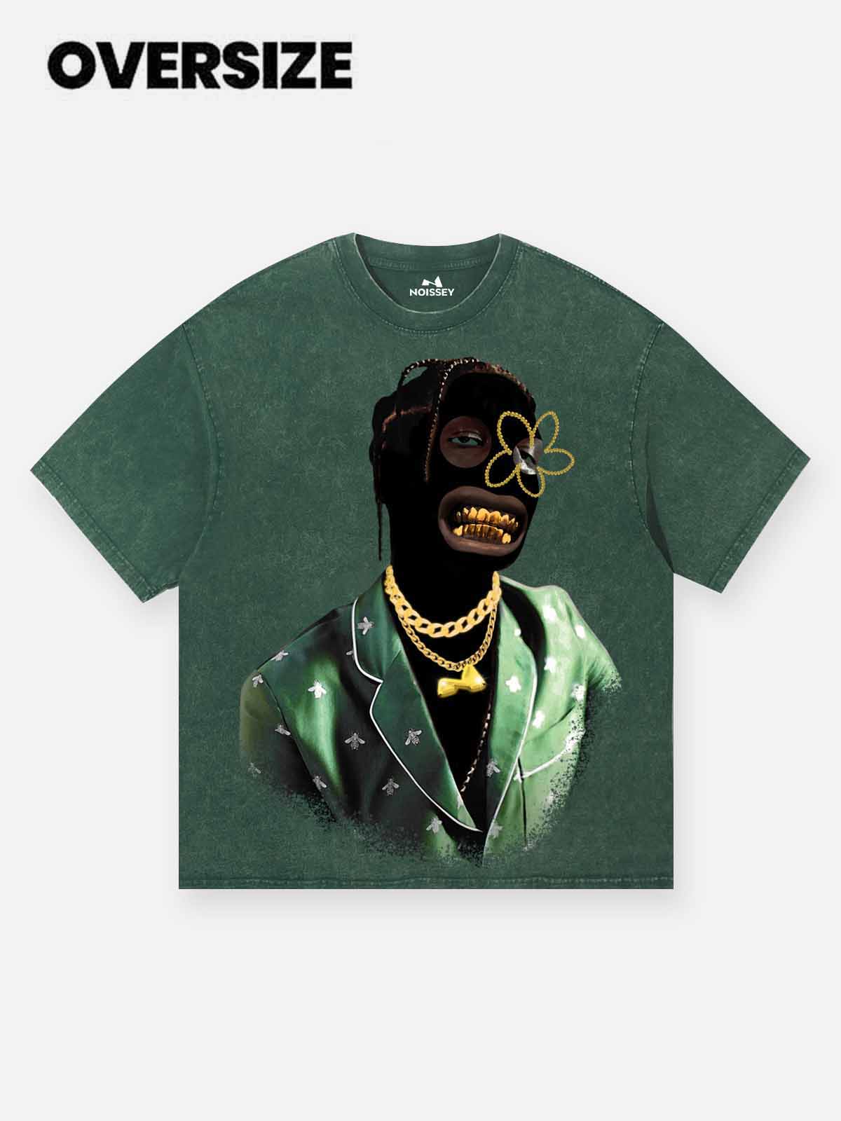 Golden Grills Artist Series Washed Green Print T-shirt