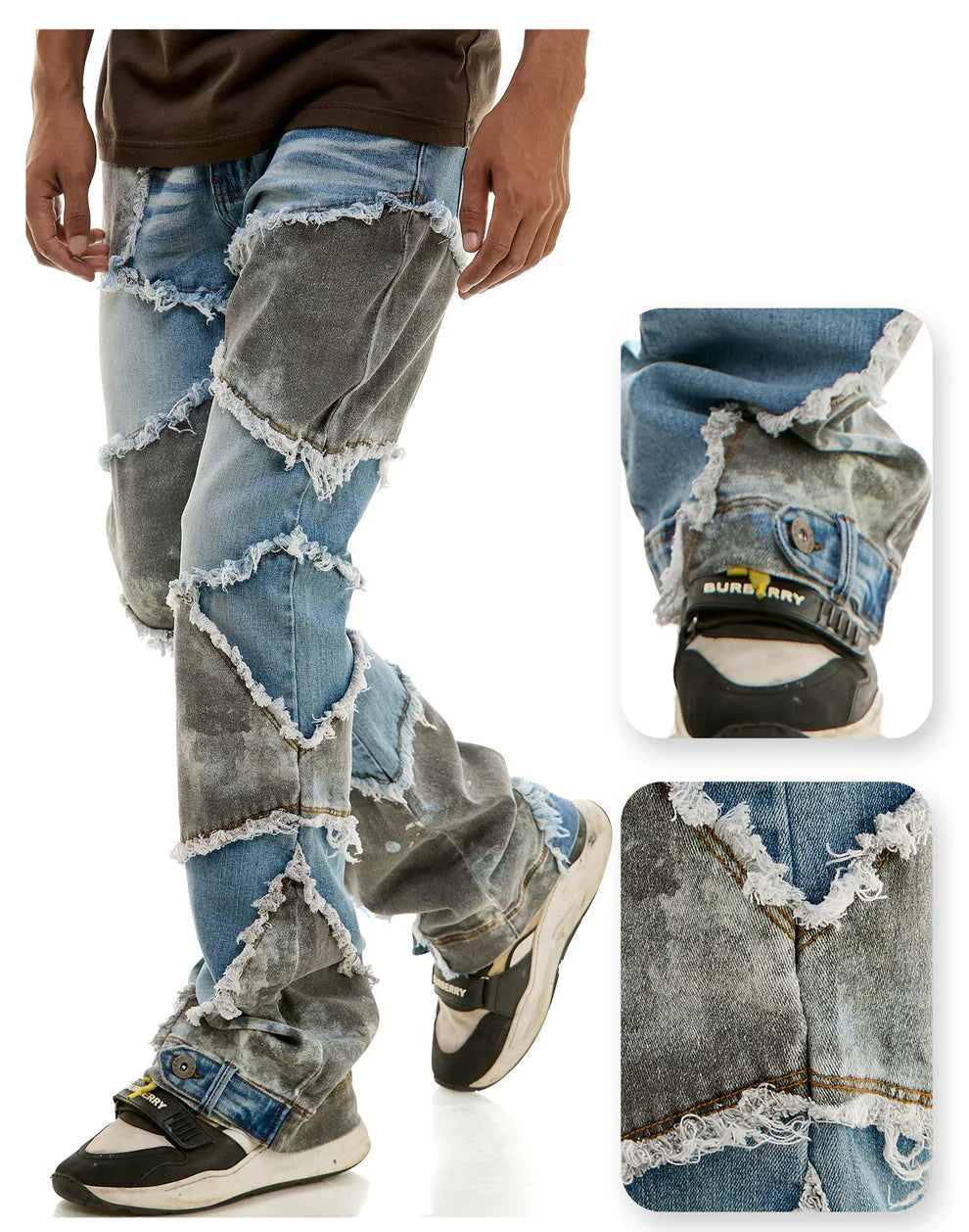 KDNK REVERSED JEANS 'Black & Blue'