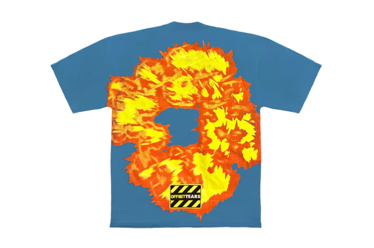 Denim Tears offset tears T-shirt Blue Big Flower