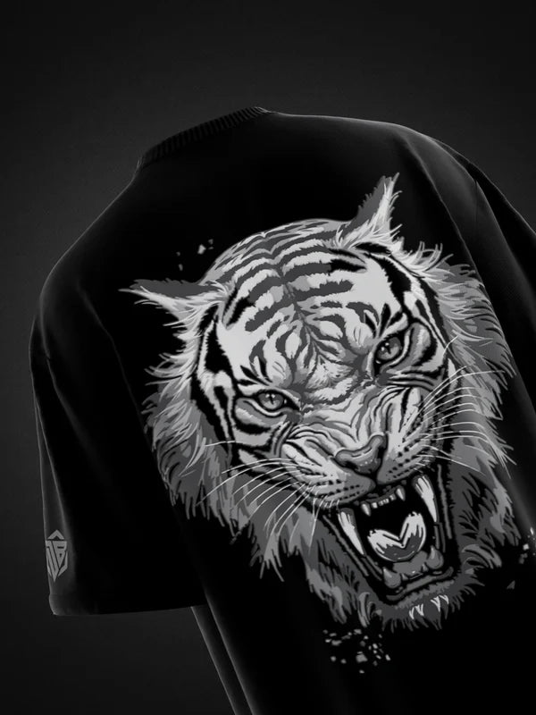 Drak Buff Tiger 3D Oversized Tee