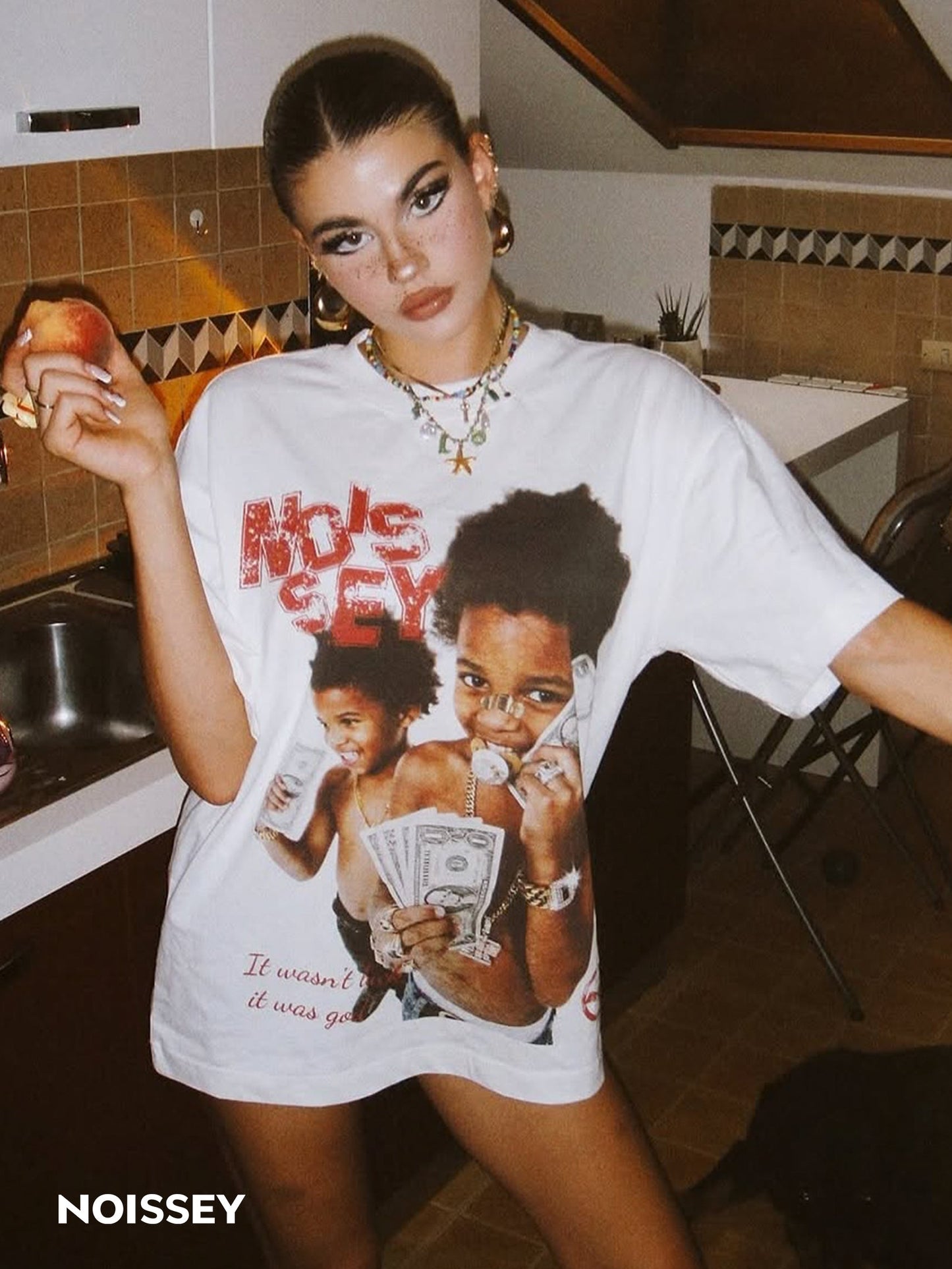 Money & Kids Vintage Print T-shirt