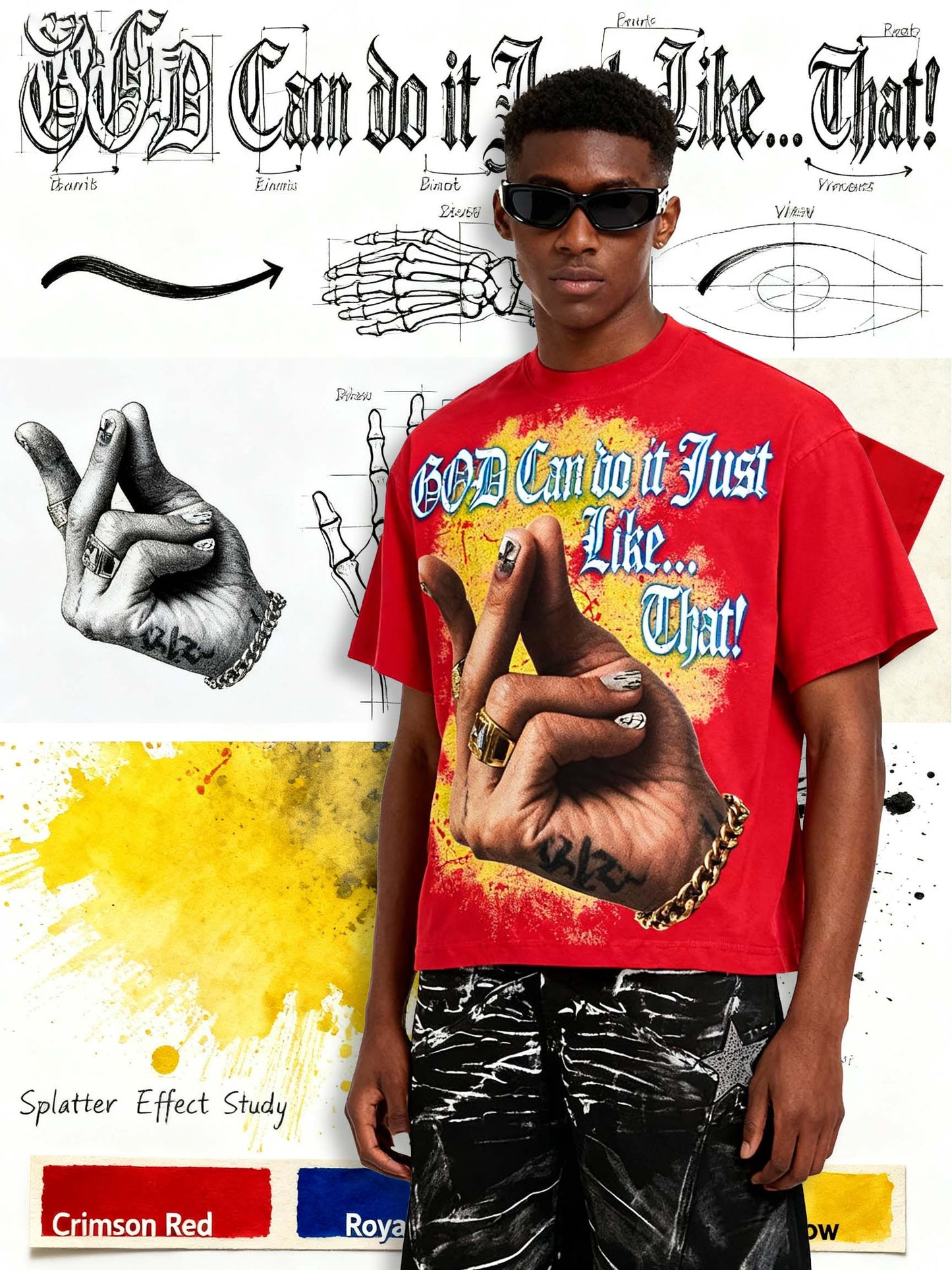 God can do it just like...THAT! Boxy Oversized T- shirt