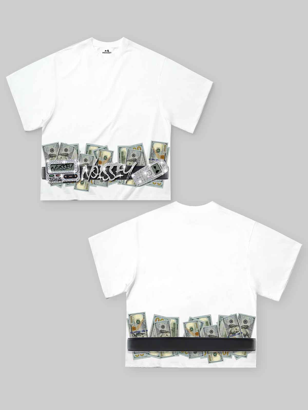 Boxy Oversized T-Shirt with "Pin Money at Waist" Print