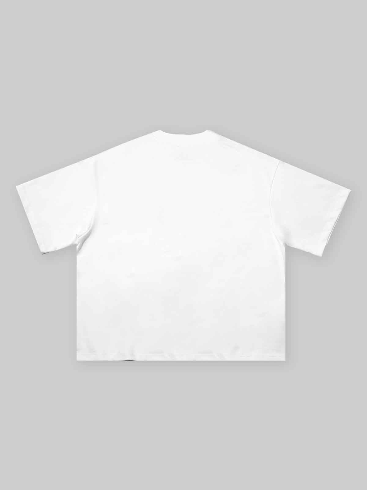 Boxy Oversized T-shirt with Grills-Wearing Kid Print