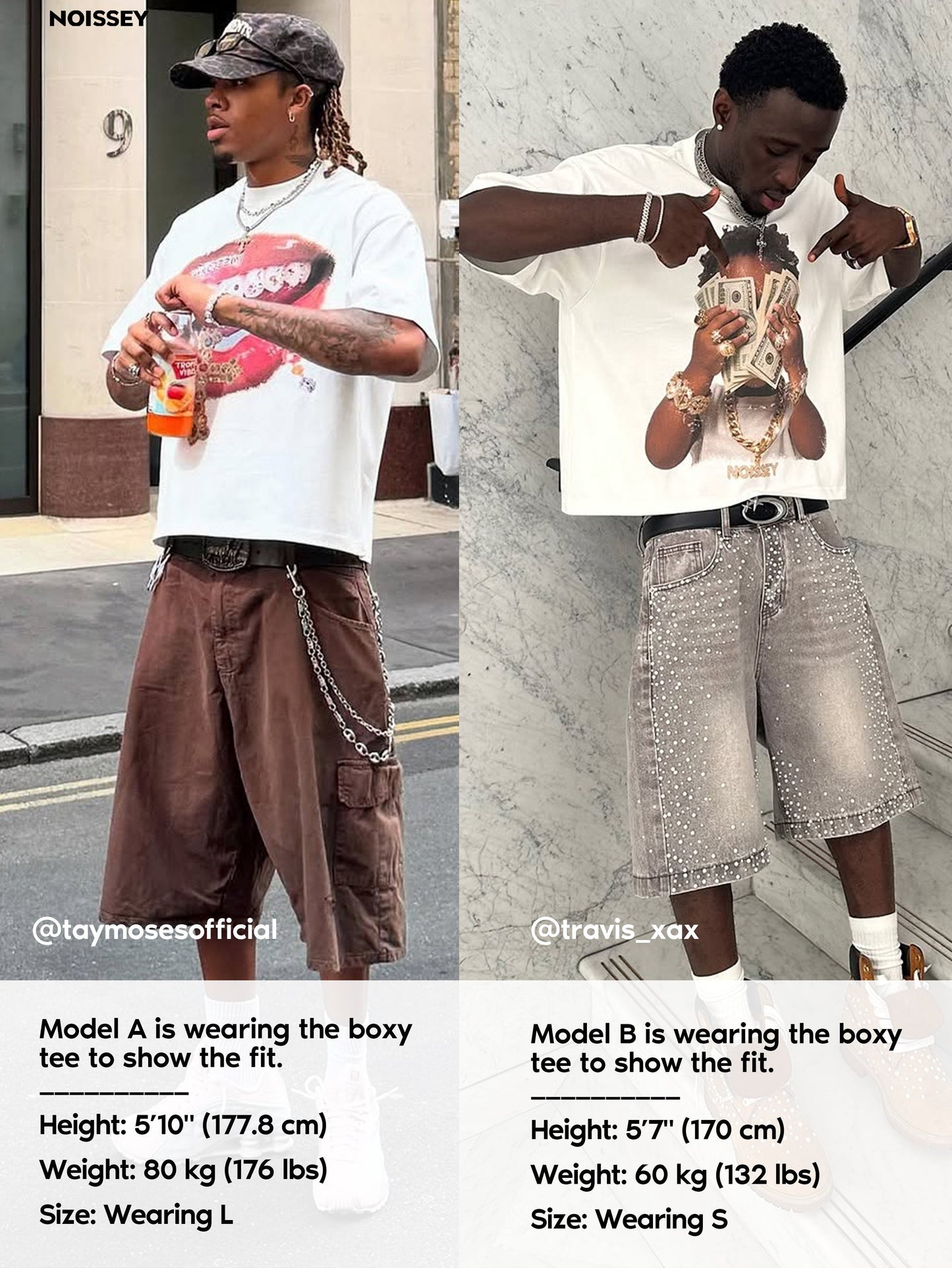 Boxy oversized T-shirt "NO TALK" Figure Print