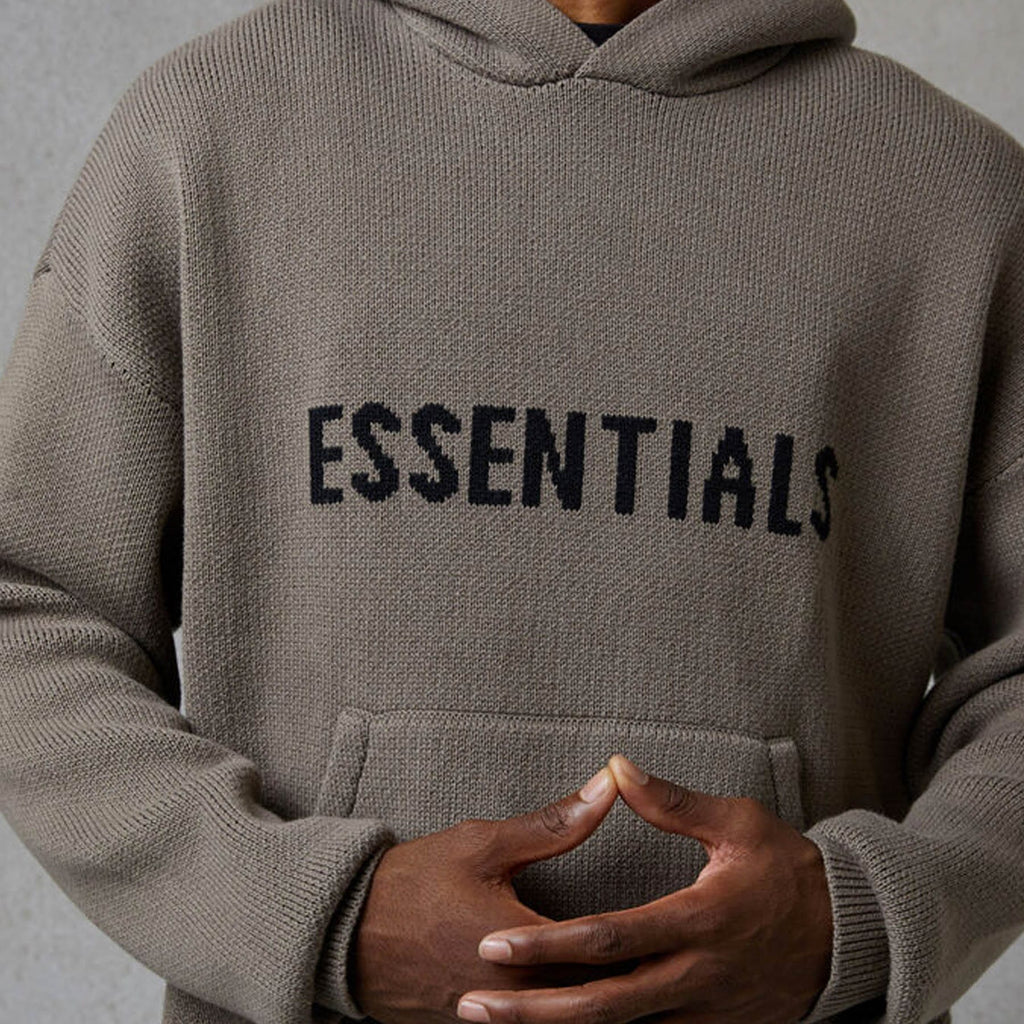 Fear of God Essentials Knit Pullover Hoodie “Taupe”
