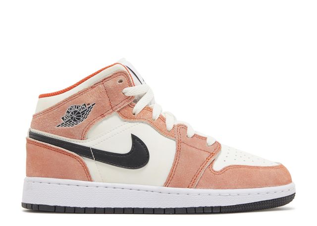 Jordan 1 Mid SE Orange Suede (GS)