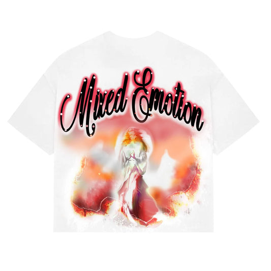 Mixed Emotions Red “Rhinestone” Cropped Shirt
