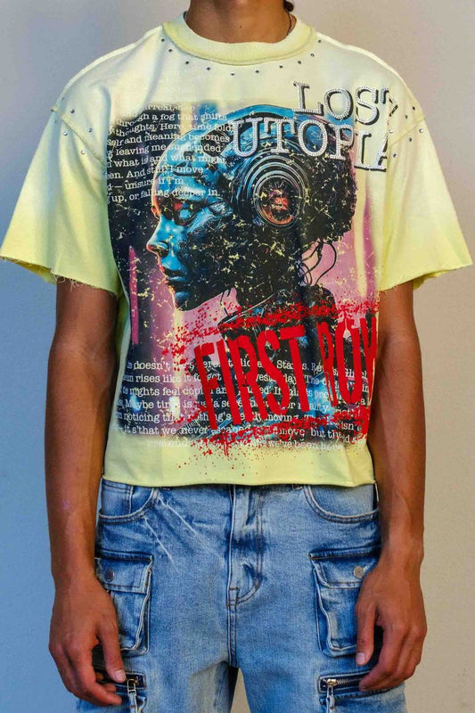 First Row T-shirt Lost Utopia Program Cropped