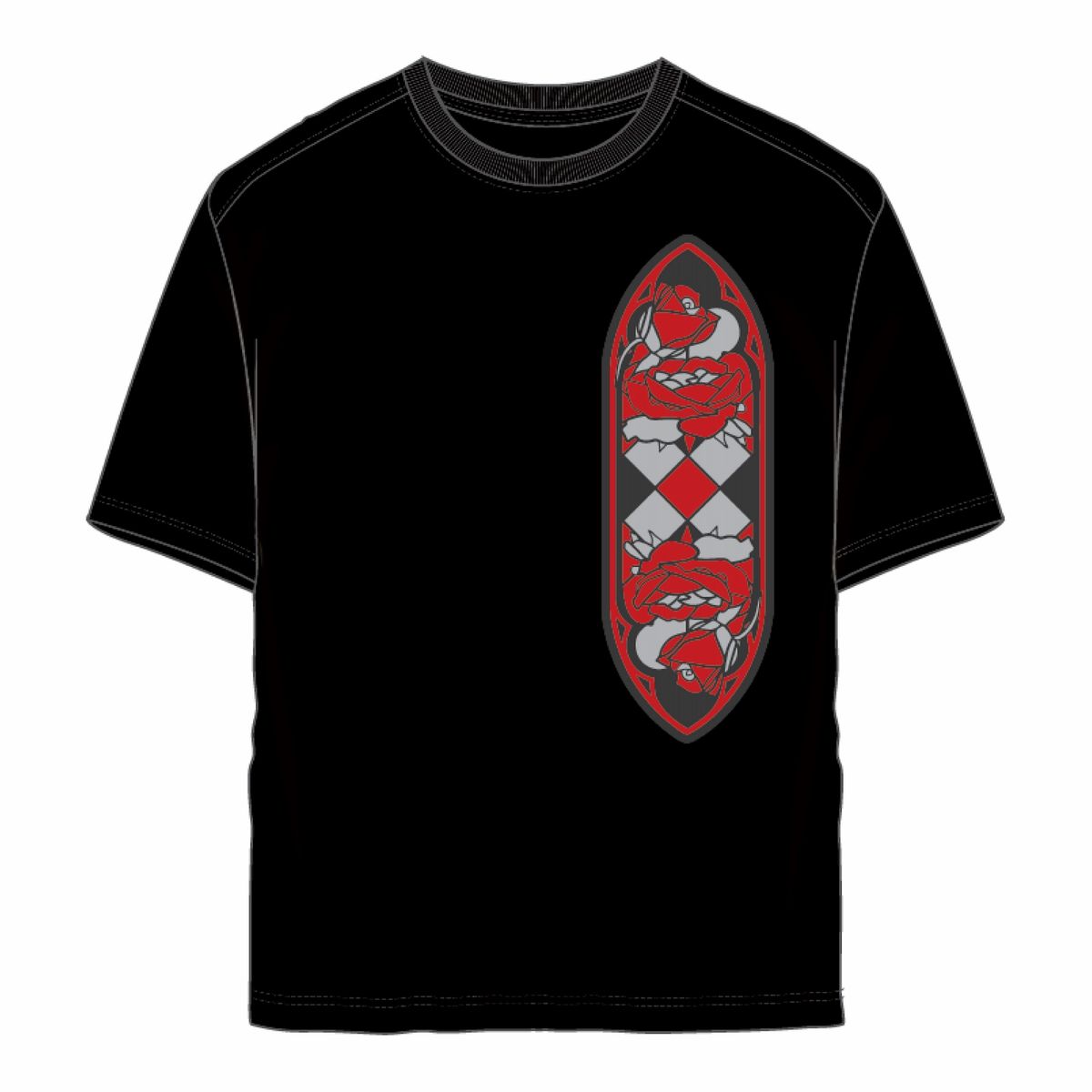 Rebel mind black peace of mind emboss tee