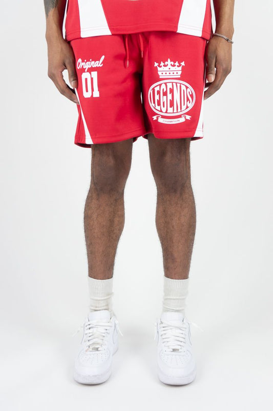 Rebel Minds red CROWN LEGENDS SHORTS