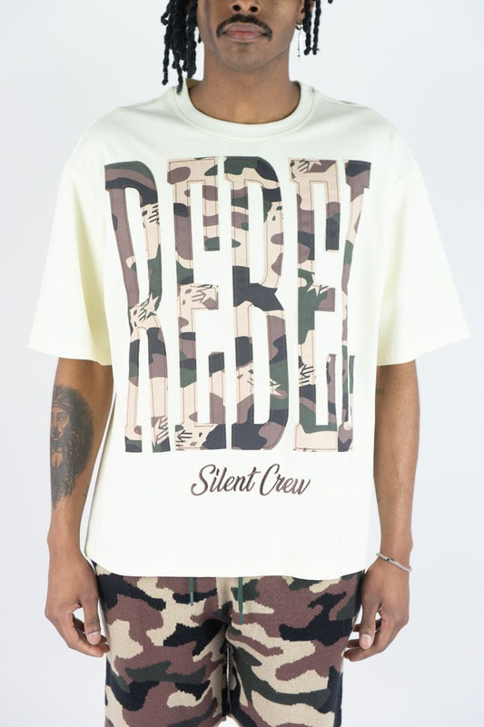 rebel minds cream rebel silent crew tee