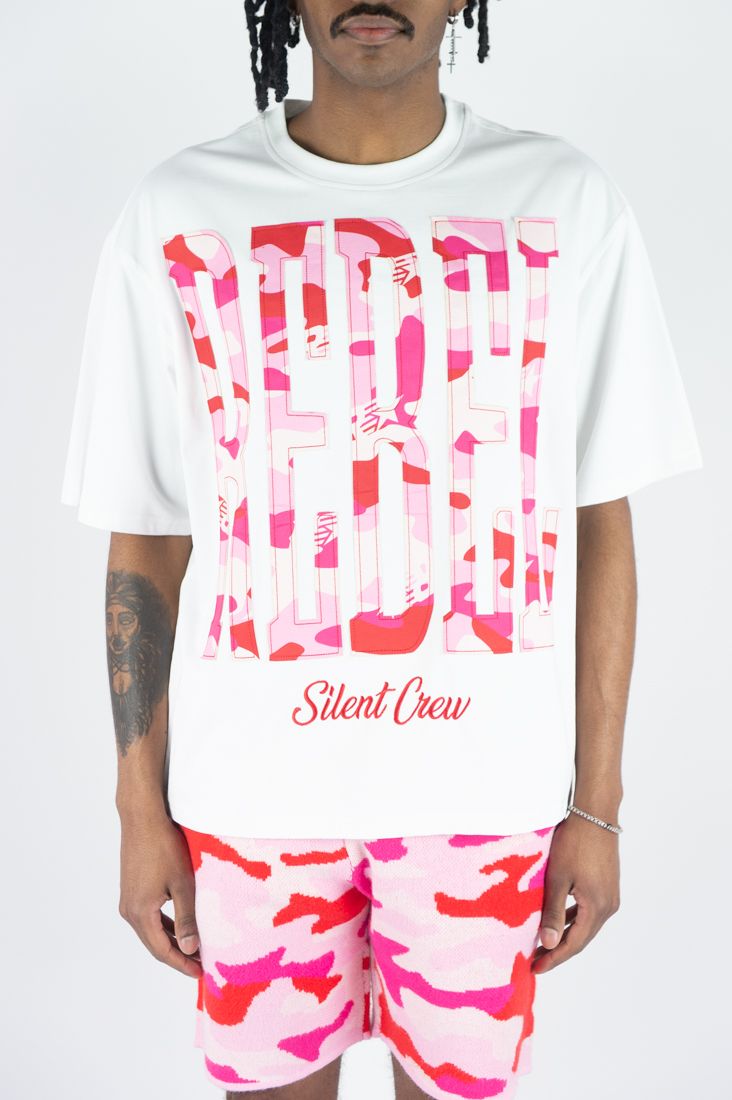 rebel minds white rebel silent crew tee