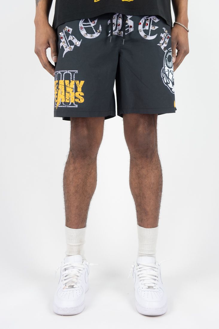 Rebel minds black heavy tear r.stone boardshorts