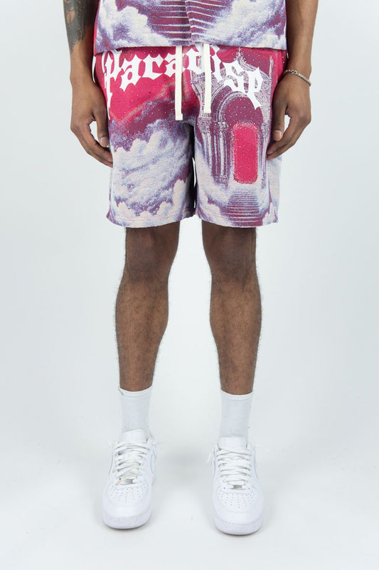 Rebel minds Pink Paradise Tapestry Shorts Style.610-19205