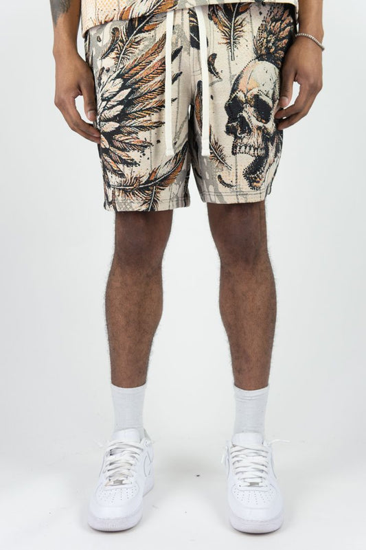 Rebel Minds Conquer Taspery Shorts Cream
