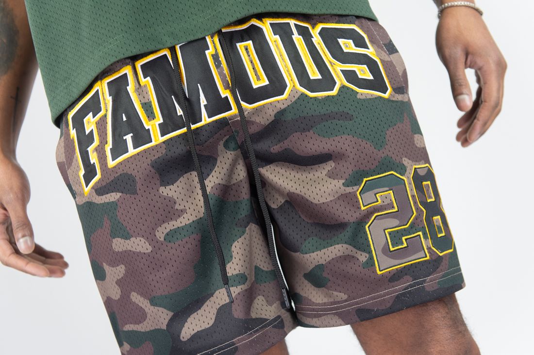 Rebel Minds WDCM CAMO MESH SHORTS